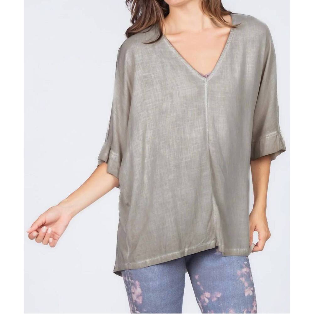 NEW M.RENA windchime drop shoulder tunic in grey